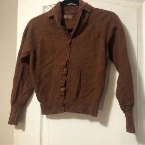Dalkeith short wool cardigan top